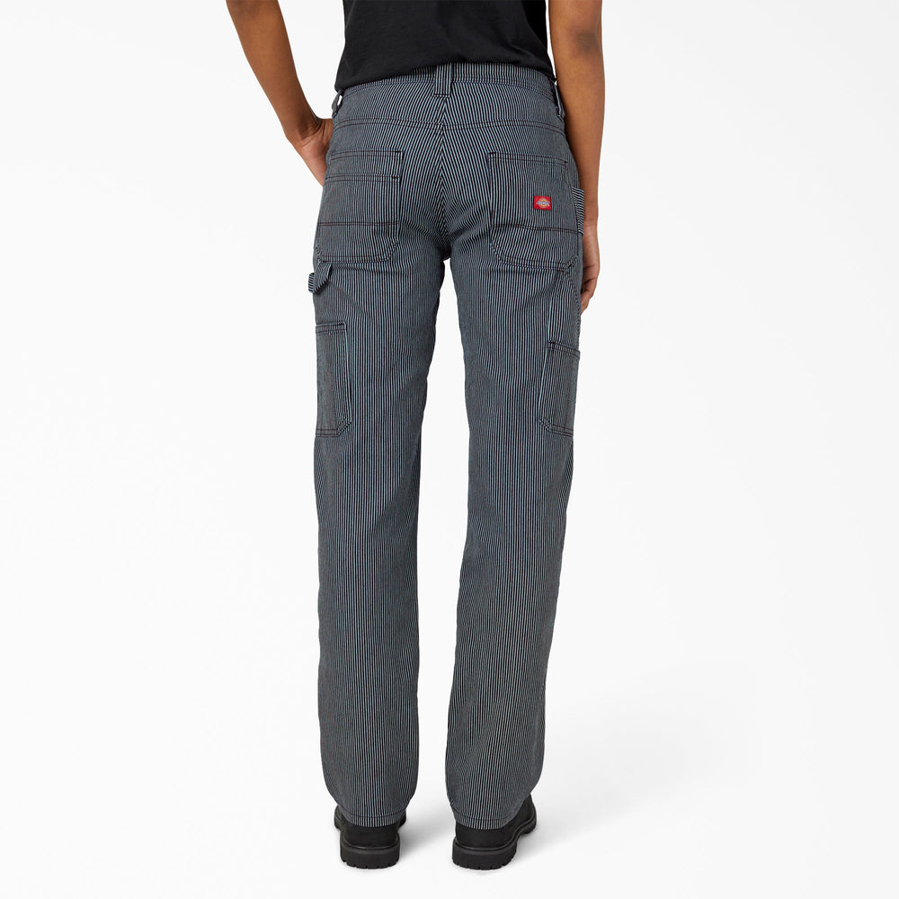 Women's FLEX Relaxed Fit Hickory Stripe Carpenter Pants For Women | Dickies