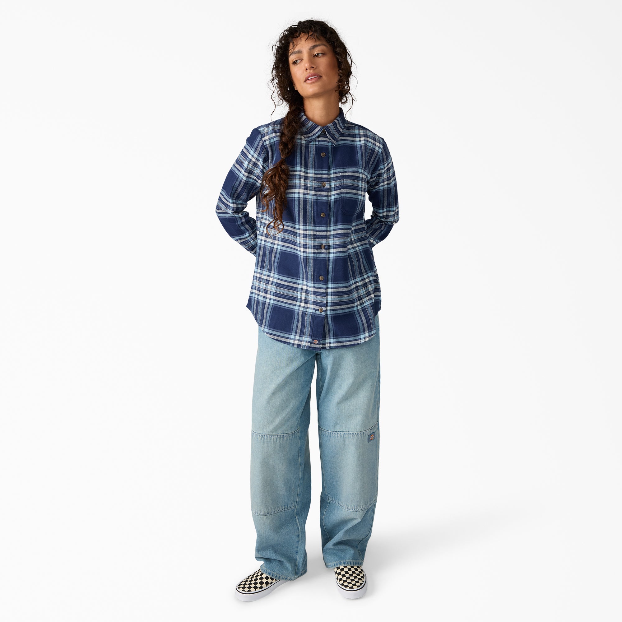 Women's Plaid Flannel Long Sleeve Shirt For Sale | Dickies