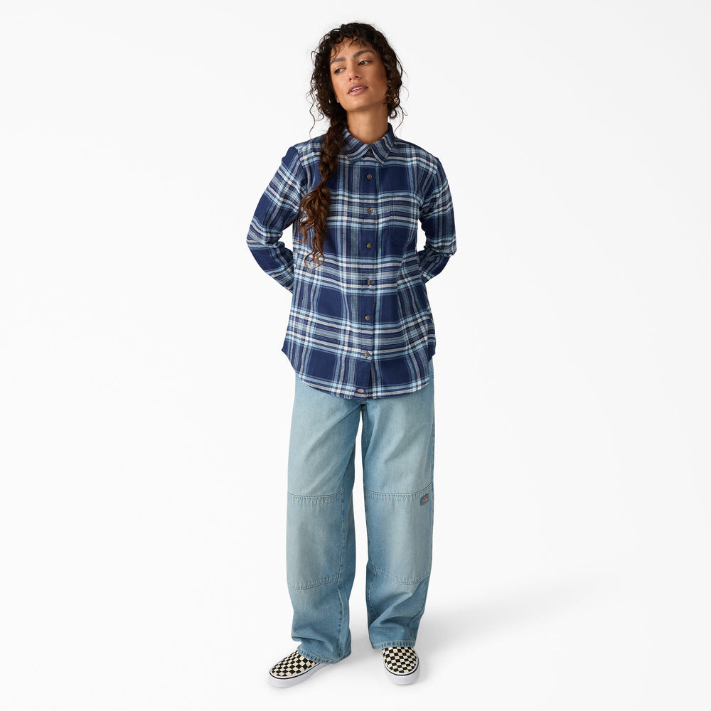 Women's Plaid Flannel Long Sleeve Shirt For Sale | Dickies