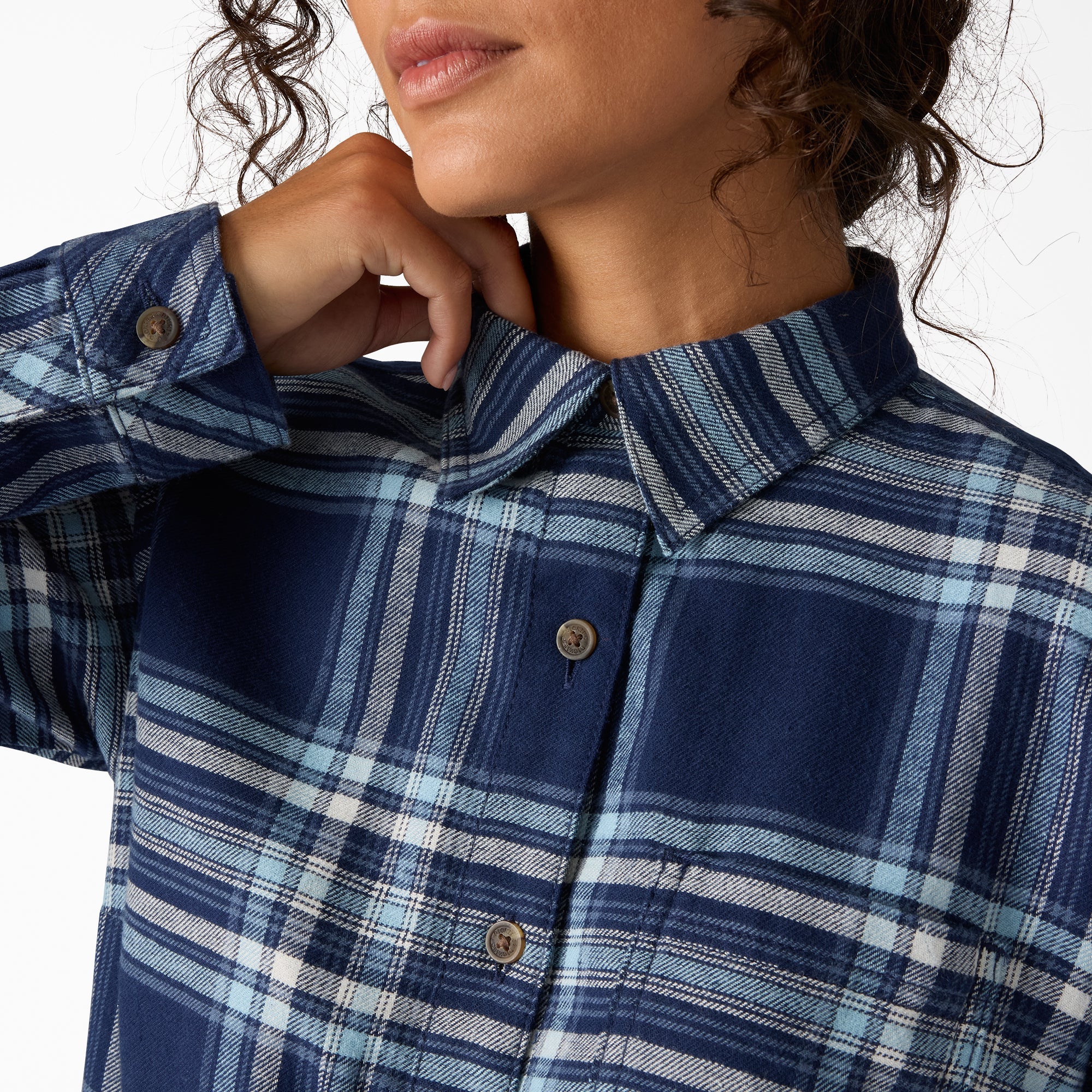 Women's Plaid Flannel Long Sleeve Shirt For Sale | Dickies