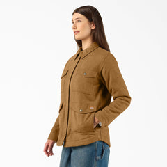 Women’s Fleece Lined Flannel Chore Coat For Sale | Dickies
