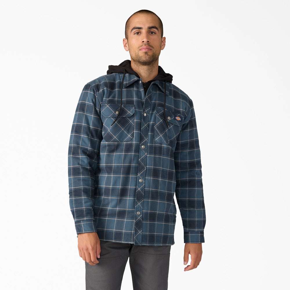 Water Repellent Flannel Hooded Shirt Jacket For Men | Dickies