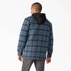 Water Repellent Flannel Hooded Shirt Jacket For Men | Dickies