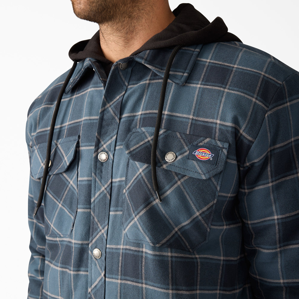 Water Repellent Flannel Hooded Shirt Jacket For Men | Dickies