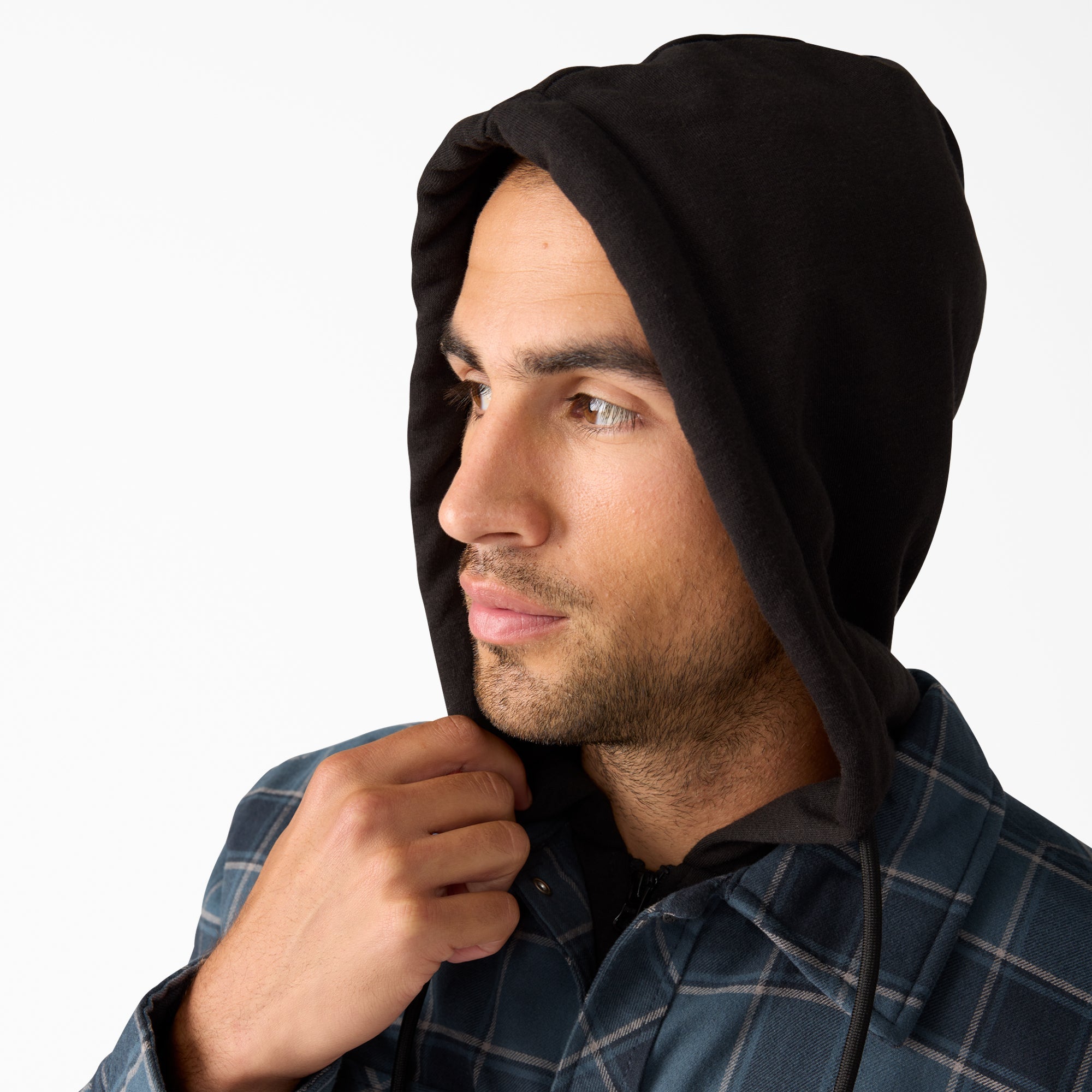 Water Repellent Flannel Hooded Shirt Jacket For Men | Dickies