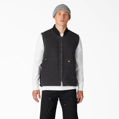 Stonewashed Duck High Pile Fleece Lined Vest For Men | Dickies