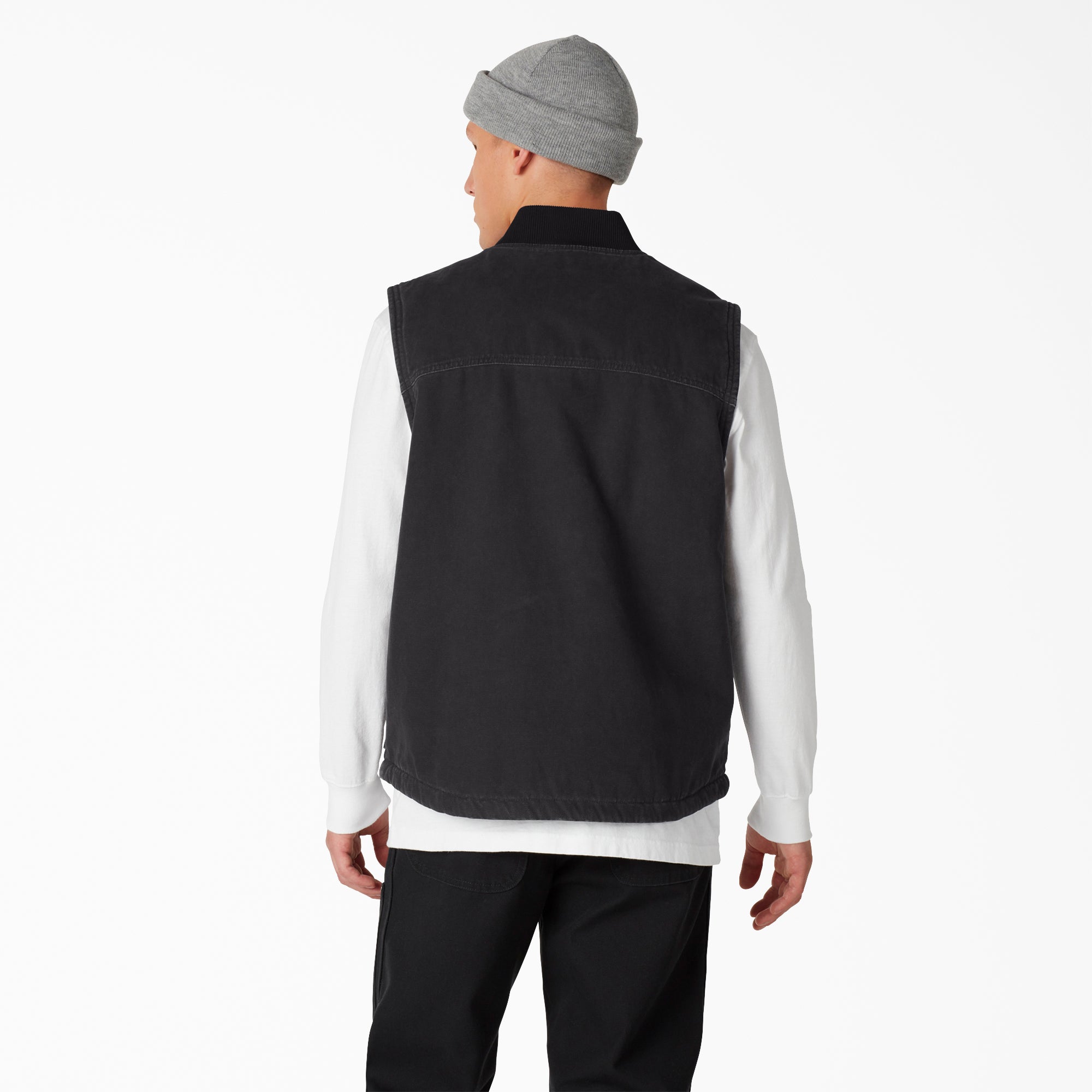 Stonewashed Duck High Pile Fleece Lined Vest For Men | Dickies