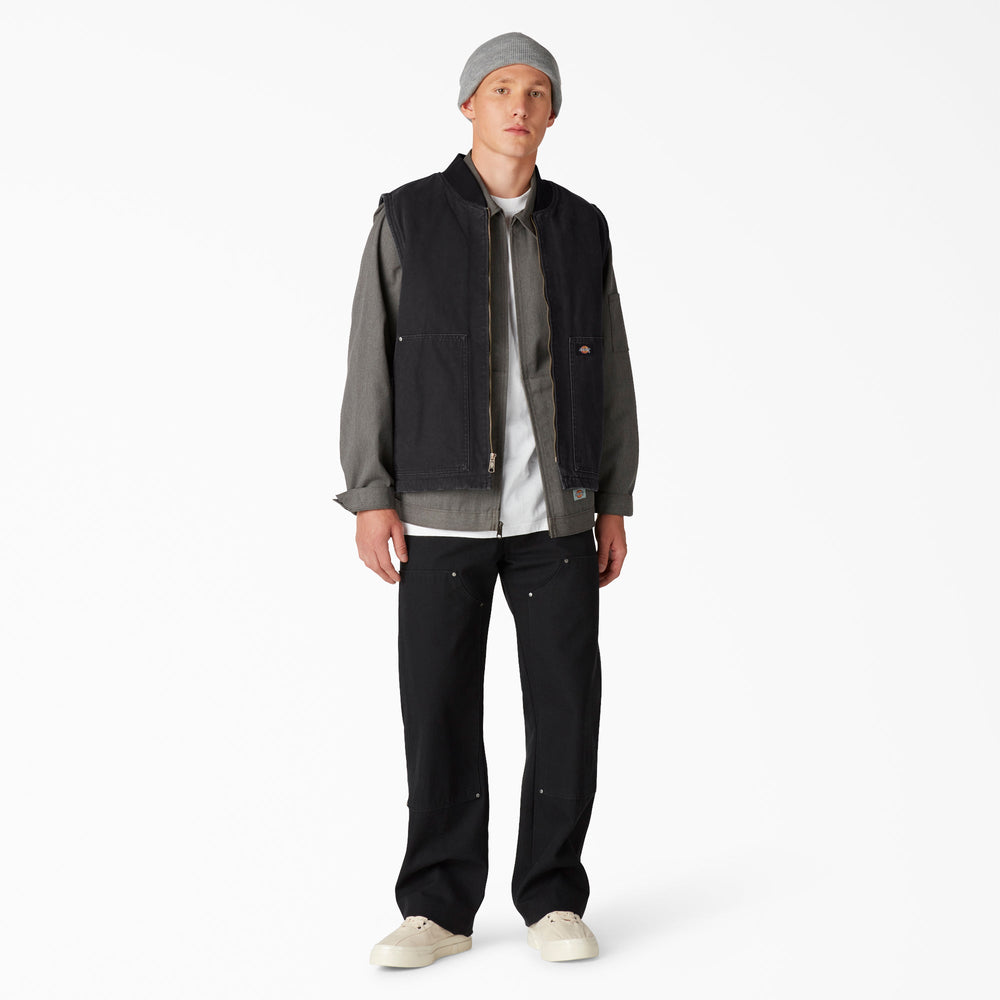 Stonewashed Duck High Pile Fleece Lined Vest For Men | Dickies