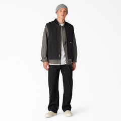 Stonewashed Duck High Pile Fleece Lined Vest For Men | Dickies