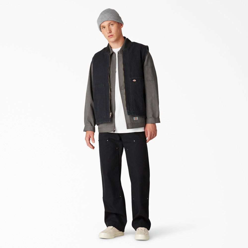 Stonewashed Duck High Pile Fleece Lined Vest For Men | Dickies