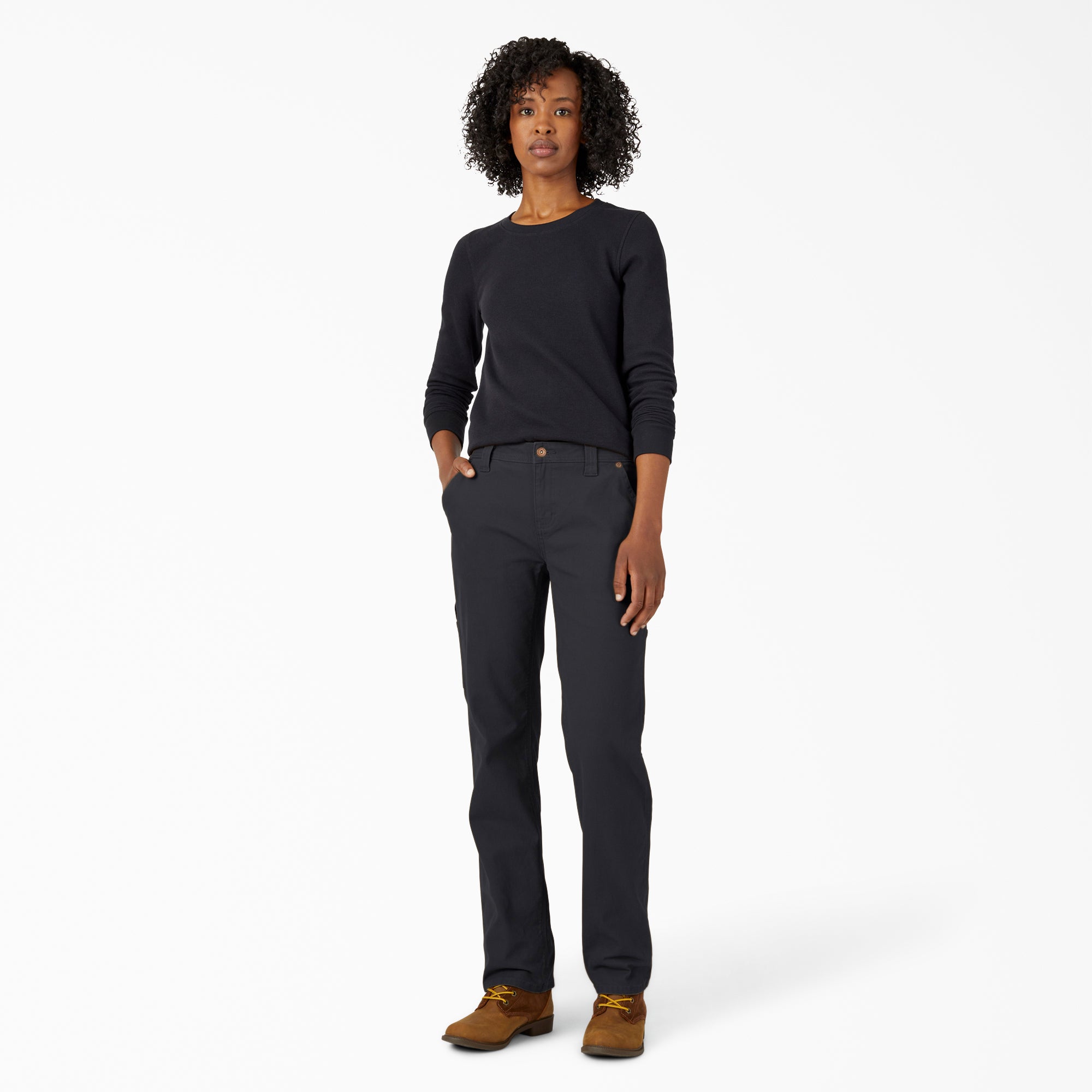 Women's FLEX Relaxed Straight Fit Duck Carpenter Pants For Women | Dickies