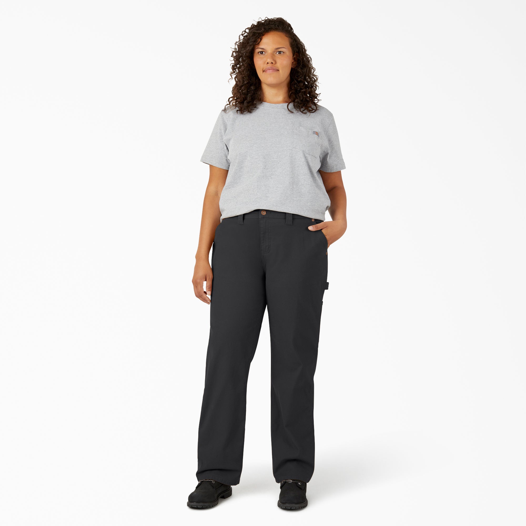 Women's Plus FLEX Relaxed Straight Fit Duck Carpenter Pants For Women | Dickies