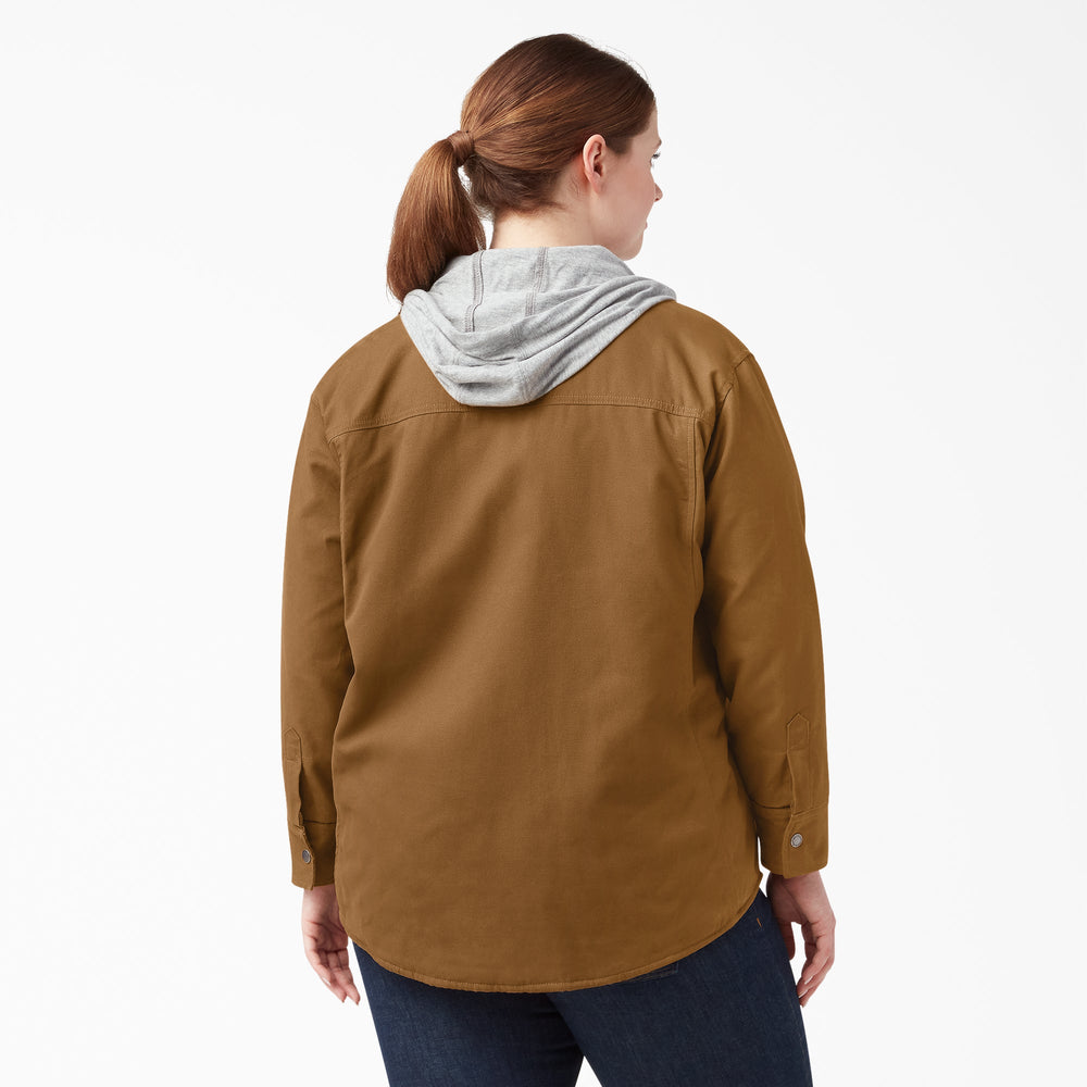 Women's Plus Duck Hooded Shirt Jacket For Women | Dickies