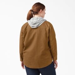 Women's Plus Duck Hooded Shirt Jacket For Women | Dickies
