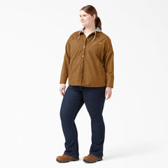 Women's Plus Duck Hooded Shirt Jacket For Women | Dickies
