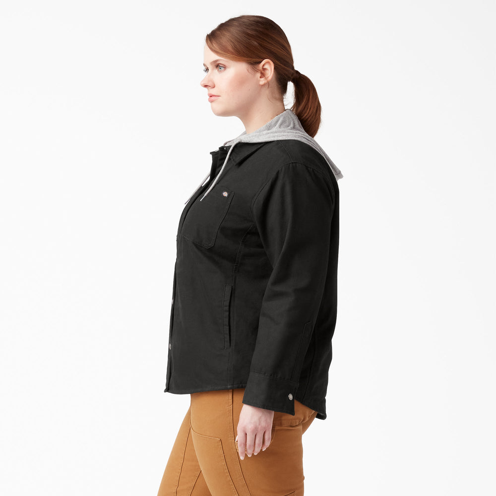 Women's Plus Duck Hooded Shirt Jacket For Women | Dickies