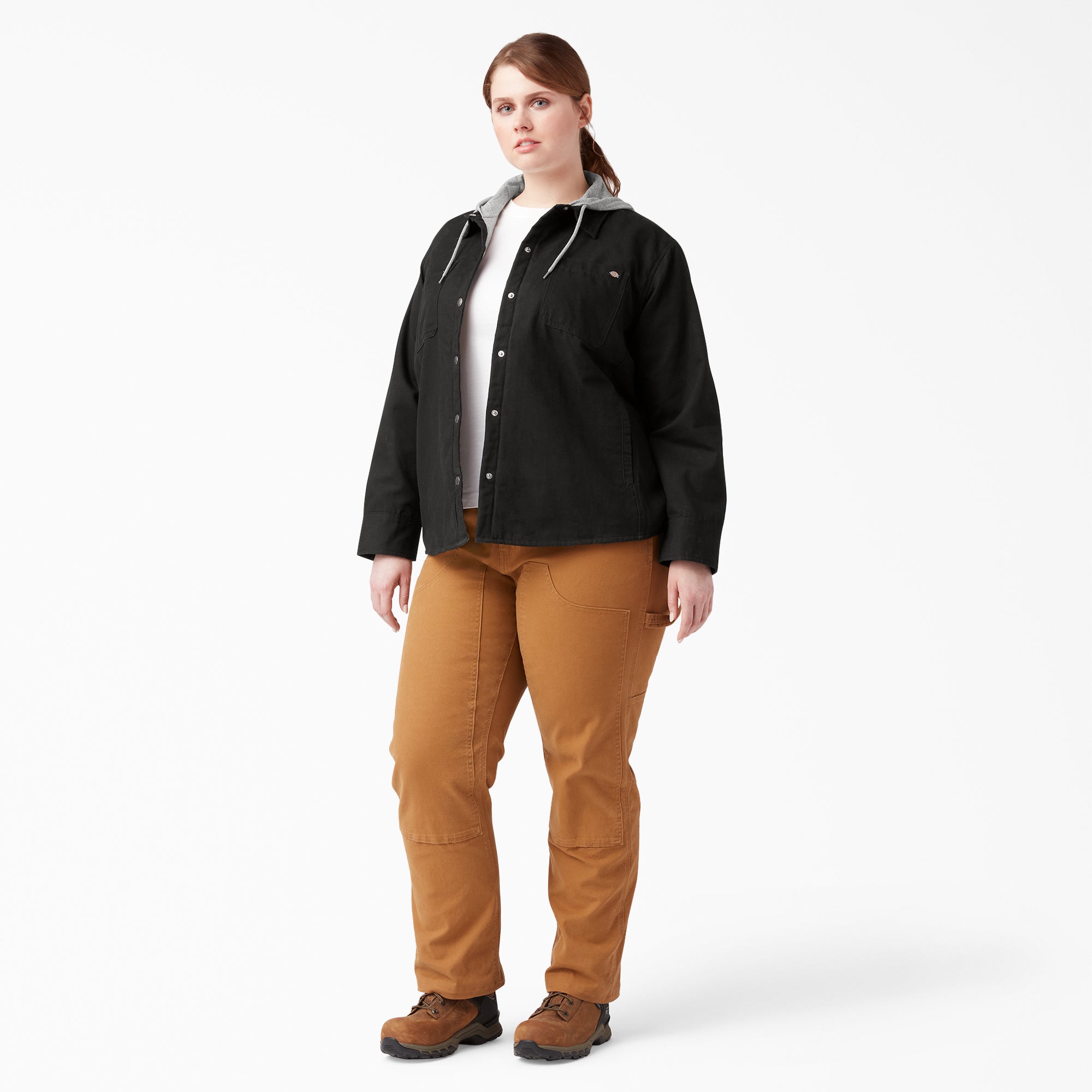 Women's Plus Duck Hooded Shirt Jacket For Women | Dickies