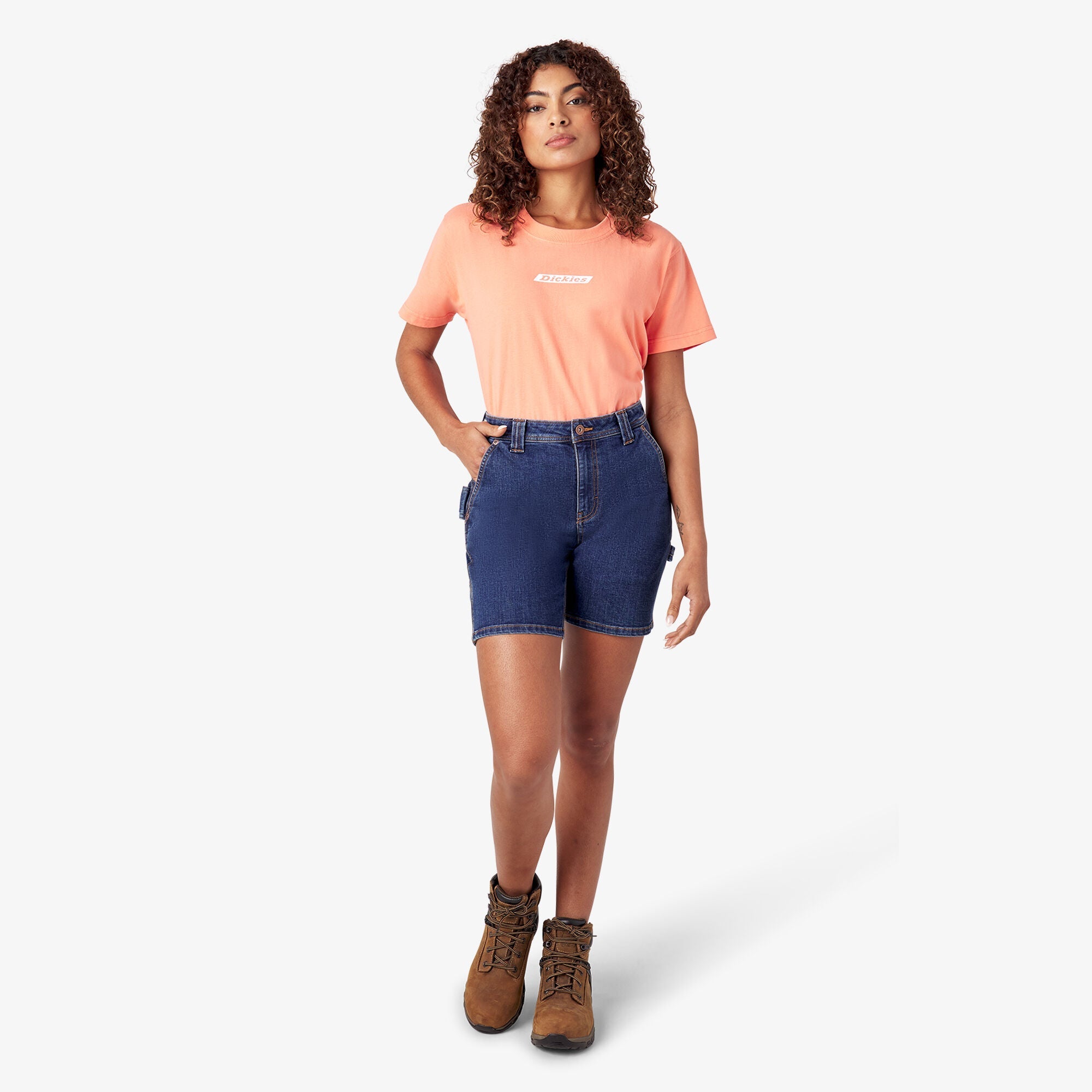 Women’s Relaxed Fit Denim Carpenter Shorts, 7" For Women | Dickies