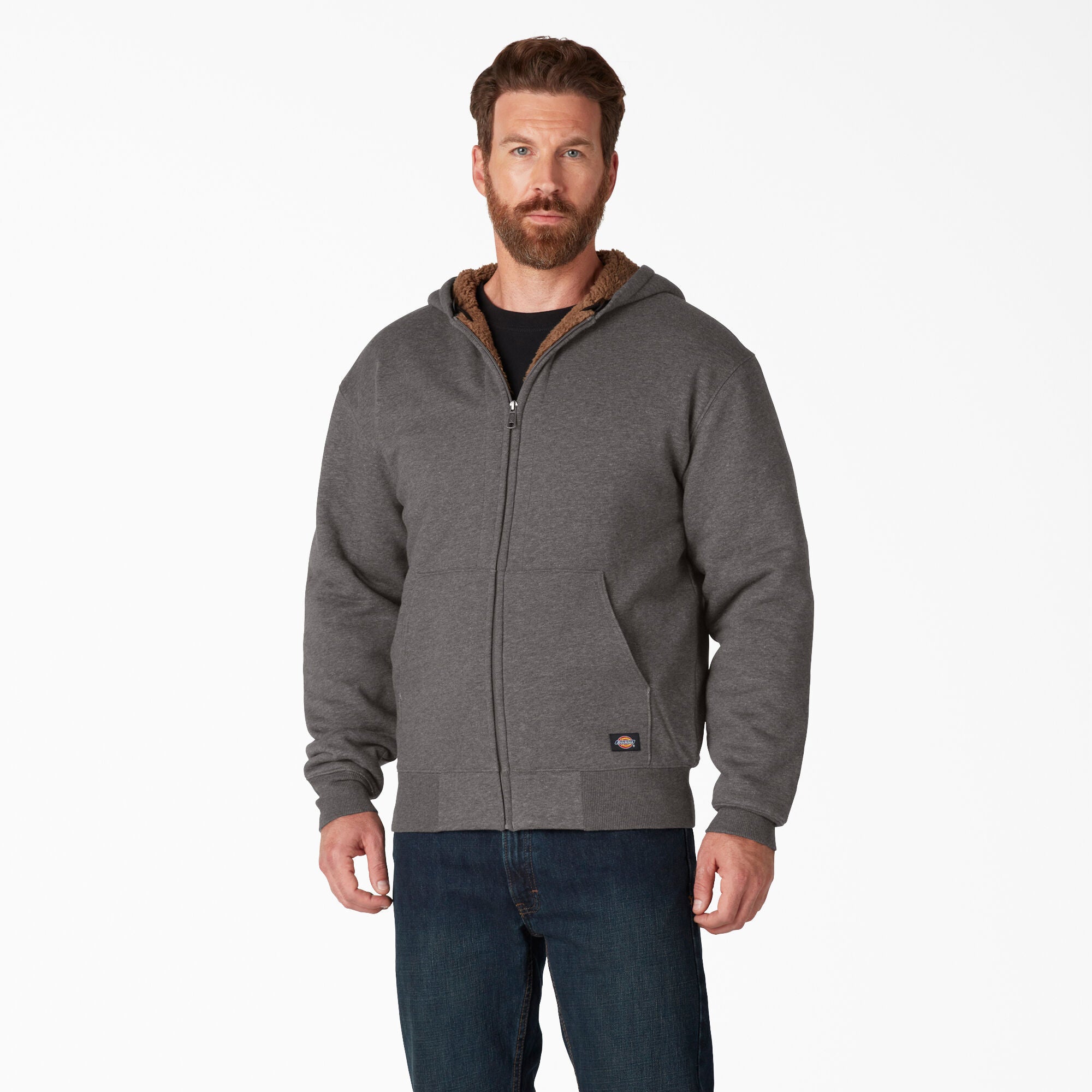 High Pile Fleece Lined Full Zip Hoodie For Men|Sale | Dickies