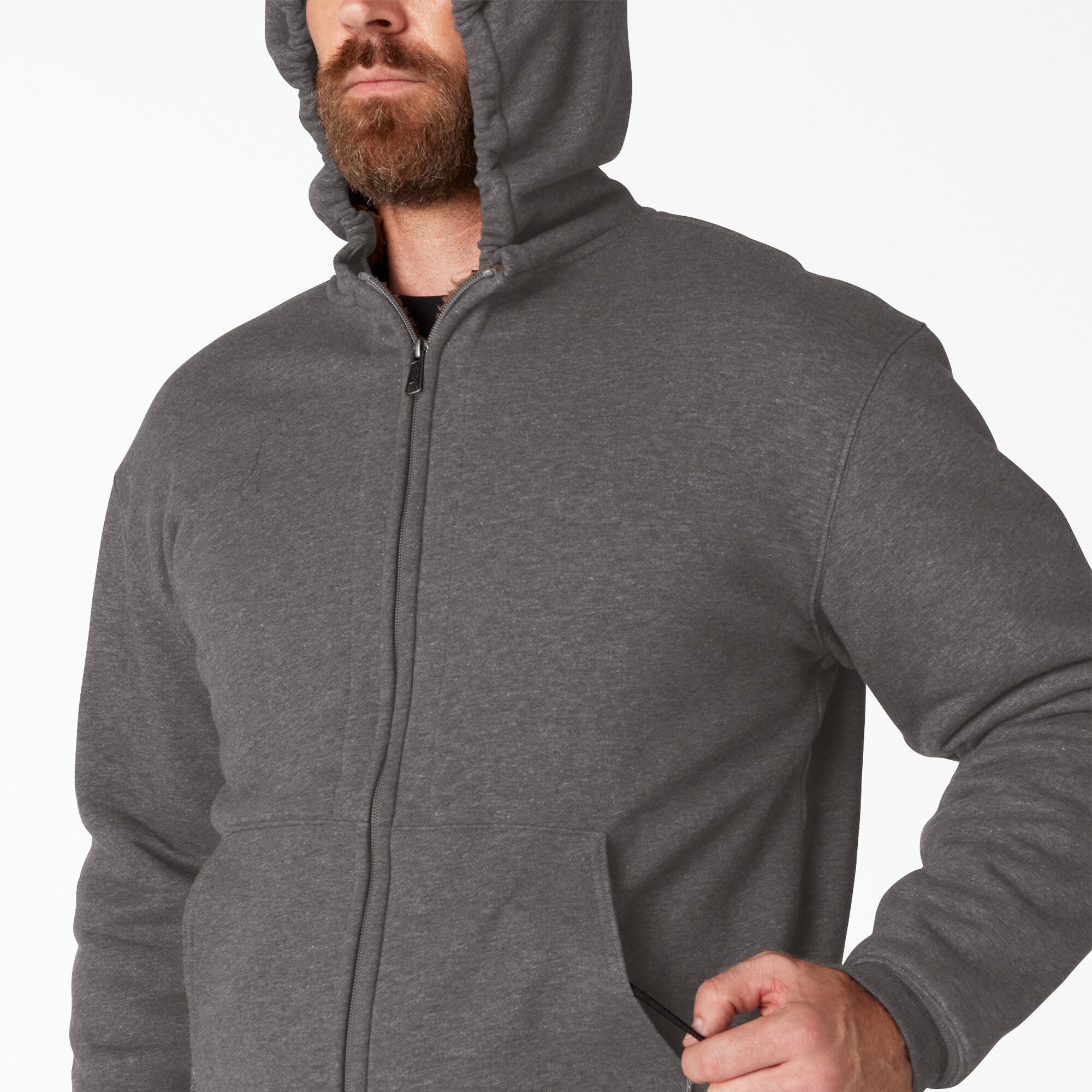 High Pile Fleece Lined Full Zip Hoodie For Men|Sale | Dickies
