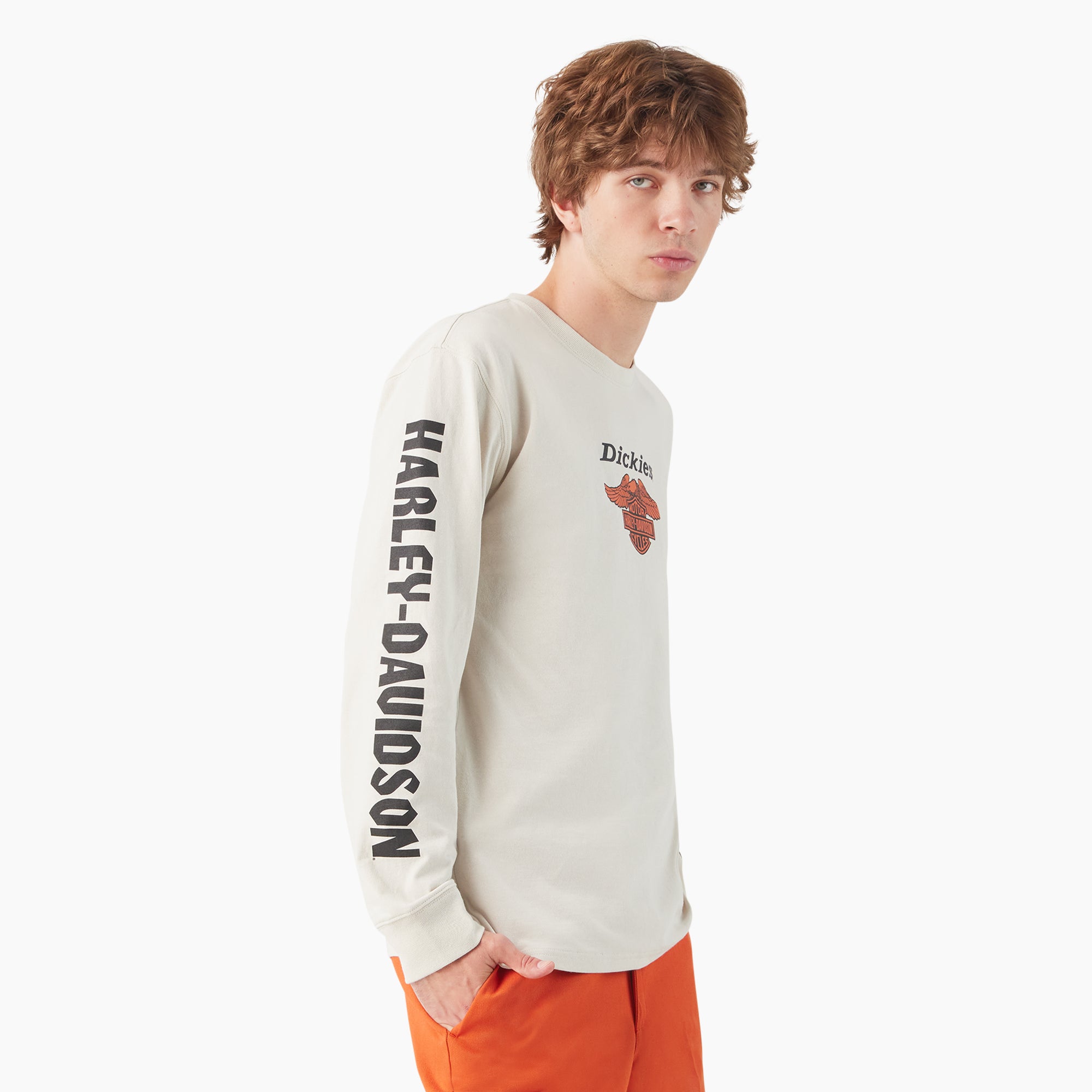 Dickies x Harley-Davidson Heavyweight Long Sleeve Eagle Tee For Men | Dickies