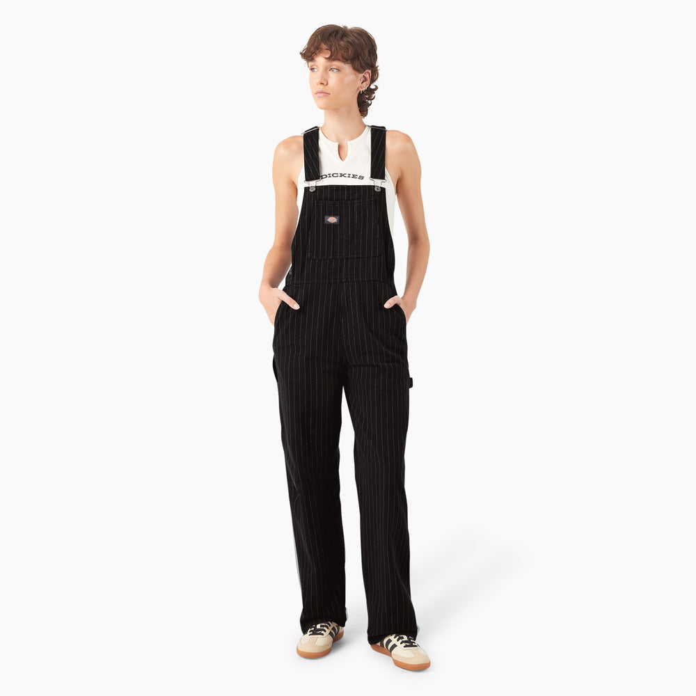 Women’s Pinstripe Service Bib Overalls For Sale | Dickies