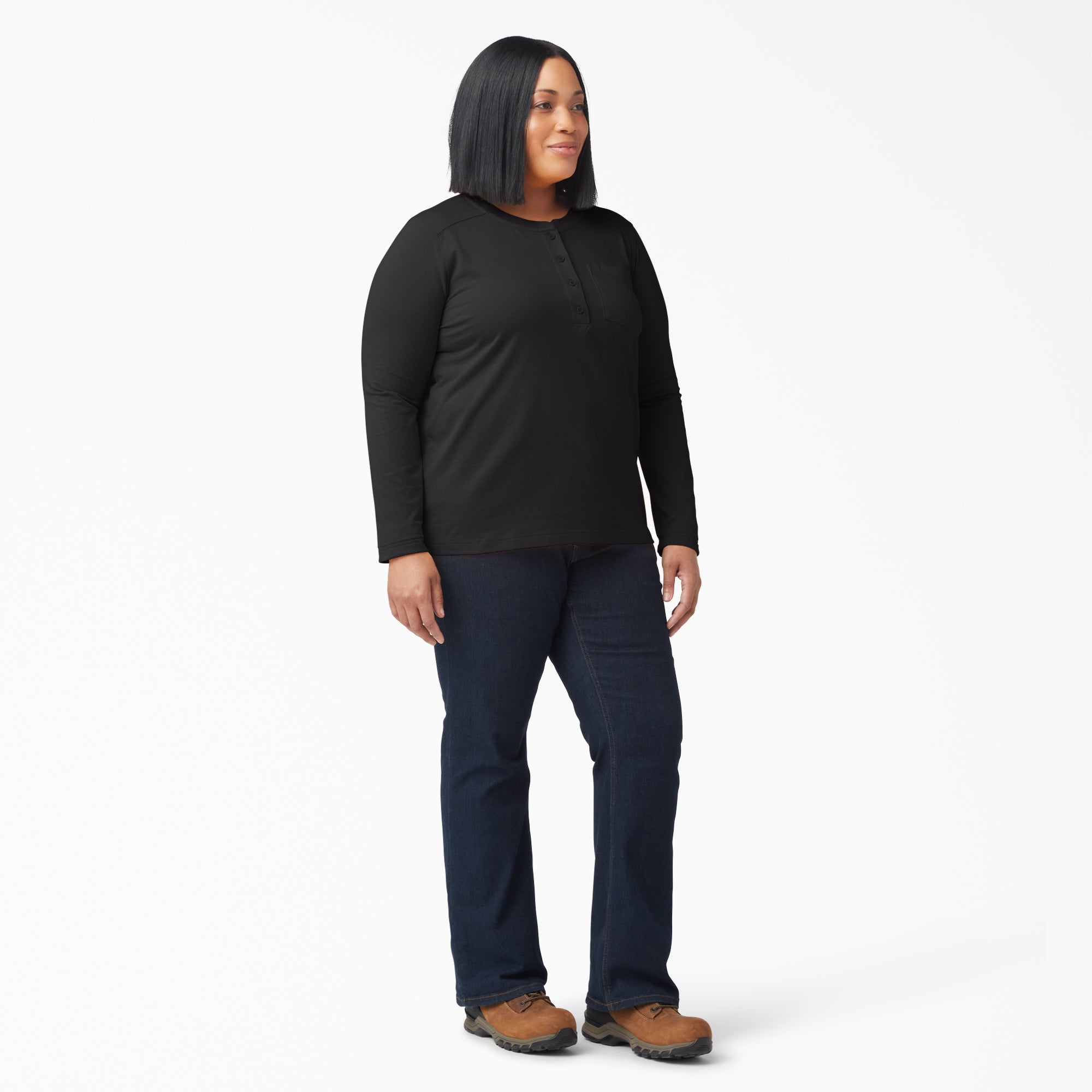 Women's Plus Heavyweight Henley For Women | Dickies