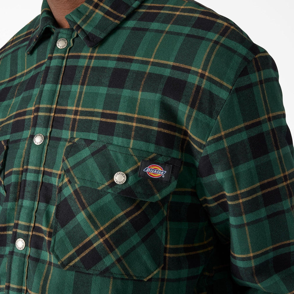 Water Repellent Fleece-Lined Flannel Shirt Jacket For Men|Sale | Dickies
