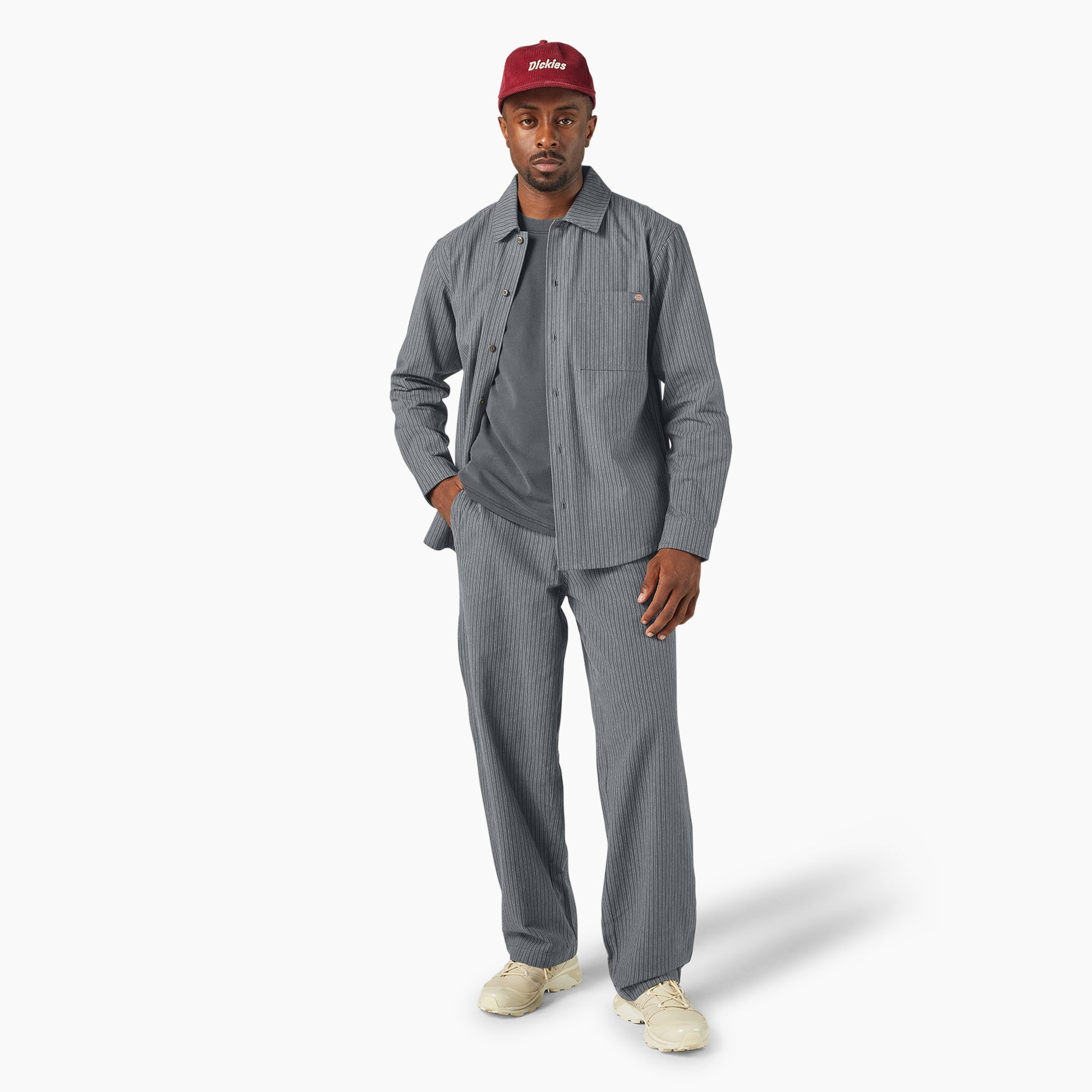 Lima Pinstripe Button-Up Shirt For Men|Sale | Dickies